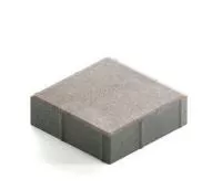 Тротуарная плитка Steingot Практик 60 из серого цемента с частичным прокрасом квадрат светло-серая 200х200х60 мм