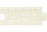 Фасадная панель Grand Line Крупный камень Classic молочный