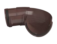 ТН ПВХ 125/82 мм, угол желоба, регулируемый 90°-150°, коричневый, шт.