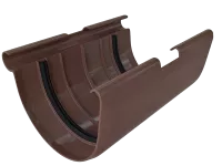 Муфта жёлоба, ПВХ, серия Элит, цвет Коричневый