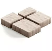 Тротуарная плитка Steingot Гранито из белого цемента с полным прокрасом белая мультиформат