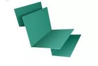 Угол внутренний сложный 75мм 0,45 PE с пленкой RAL 5021 водная синь