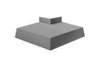 Угол отлива внешний 250 0,5 GreenCoat Pural BT, matt с пленкой RR 21 светло-серый (RAL 7040 серое окно)