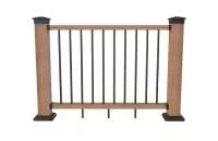 Ограждение из ДПК POLIVAN 3D c алюминиевыми балясинами 125х960х1575 мм (Песочный)