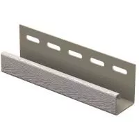 БЕЛЁНЫЙ J-профиль к сайдингу колл. ТИМБЕР-БЛОК серия ЯСЕНЬ (3,05 м) 20шт/уп