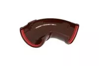 Угол желоба составной 90-150 град.Классика 120 ПВХ Grand Line шокол. (RAL 8017)