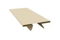 Планка стыковочная составная верхняя 0,45 PE с пленкой RAL 1015 светлая слоновая кость