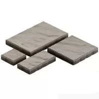 Тротуарная плитка Steingot Грандо из серого цемента с полным прокрасом серая мультиформат