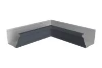 Угол желоба со сварным швом внутренний Vortex Lite Matt 130мм RAL 7024 мокрый асфальт