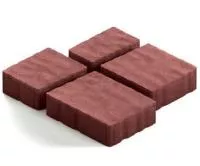 Тротуарная плитка Steingot Гранито из серого цемента с полным прокрасом красная мультиформат