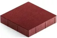 Тротуарная плитка Steingot Практик 60 из серого цемента с полным прокрасом квадрат красная 300х300х60 мм