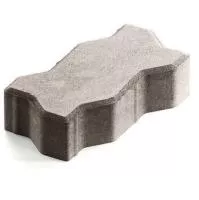 Тротуарная плитка Steingot Практик 60 из белого цемента с полным прокрасом зигзаг белая 225х112,5х60 мм