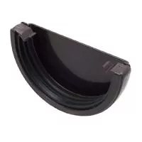 Заглушка желоба водостока FineBer ПВХ Коричневый