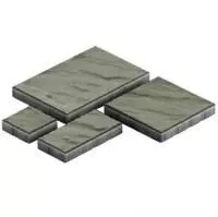 Тротуарная плитка Steingot Грандо из серого цемента с частичным прокрасом темно-серая мультиформат