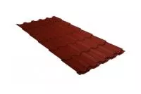 Металлочерепица квинта плюс 0,5 GreenCoat Pural BT, matt RR 29 красный (RAL 3009 оксидно-красный)