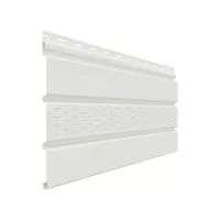 Софит виниловый Dolomit перфорация по центру, Белый