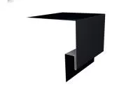 Планка околооконная сложная 250х50х18 (j-фаска) 0,5 Quarzit lite с пленкой RAL 9005 черный