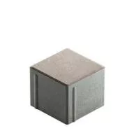 Тротуарная плитка Steingot Сити 80 из серого цемента с частичным прокрасом квадрат светло-серая 100х100х80 мм