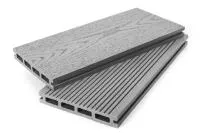 Террасная доска ДПК Grand Line 140мм вельвет и тиснение под дерево Серый 4м