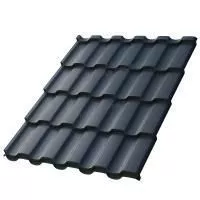 Металлочерепица МЕТАЛЛ ПРОФИЛЬ Монтекристо-XL (VALORI-20-Grey-0.5)