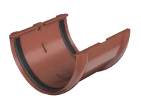 ТН ПВХ 125/82 мм, соединитель желоба, красный, шт.