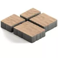 Тротуарная плитка Steingot Гранито из белого цемента с частичным прокрасом бежевая мультиформат