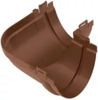 Угол жёлоба 90°, ПВХ, серия Стандарт, цвет Коричневый