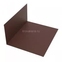 Планка примыкания 150х250х2000мм Pural BT 0,5мм RAL8017