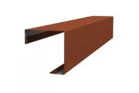 Угол внешний простой фальц 0,5 Velur RAL 8004 терракота
