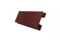 Планка H-образная БХ new 0,5 GreenCoat Pural BT, matt RR 29 красный (RAL 3009 оксидно-красный)