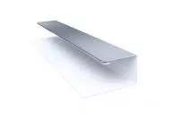 Планка П-образная 0,45 PE с пленкой RAL 9006 бело-алюминиевый