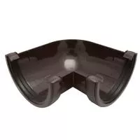 Угол желоба 90 водостока FineBer ПВХ Коричневый