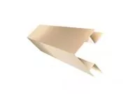 Планка угла внешнего сложного Экобрус 0,5 Satin с пленкой RAL 1015 светлая слоновая кость