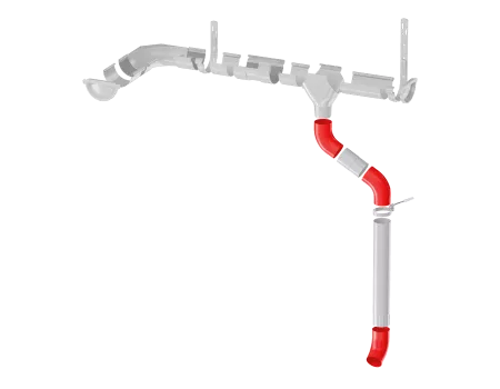 ТН МВС 125/90 мм колено трубы 60°, коричневый