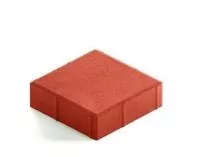 Тротуарная плитка Steingot Практик 60 из белого цемента с полным прокрасом квадрат красная 200х200х60 мм