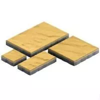 Тротуарная плитка Steingot Грандо из белого цемента с частичным прокрасом желтая мультиформат