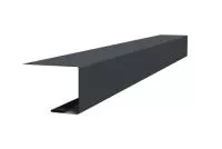 Планка завершающая фальц 0,45 PE с пленкой RAL 7024 мокрый асфальт