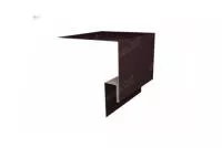 Планка околооконная сложная 250х50х18 (j-фаска) 0,5 Quarzit с пленкой RAL 8017 шоколад