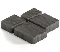 Тротуарная плитка Steingot Гранито из серого цемента с частичным прокрасом черная мультиформат
