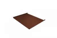 Фальц двойной стоячий 0,5 GreenCoat Pural BT, matt с пленкой на замках RR 750 кирпично-красный (RAL 8004 терракота)