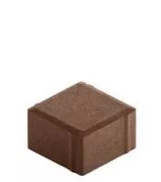 Тротуарная плитка Steingot Практик 60 из серого цемента с полным прокрасом квадрат коричневая 100х100х60 мм