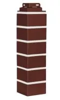 угол фасадной панели «FineBer», облицовочный кирпич Бритт коричневый