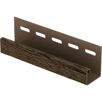 КАШТАНОВЫЙ J-профиль к сайдингу колл. ХОКЛА ЩЕПАS-Lock (3,05 м) 20шт/уп