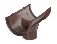 ТН ПВХ 125/82 мм, воронка желоба, коричневый, шт.