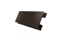 Планка H-образная БХ new 0,5 GreenCoat Pural BT, matt RR 32 темно-коричневый (RAL 8019 серо-коричневый)