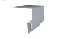 Планка околооконная сложная (Блок-хаус, Экобрус) Grand Line 200х75х25 0,5 Satin с пленкой RAL 9006 бело-алюминиевый