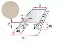 Соединительная планка H-trim «Аляска», ivory (слоновая кость)