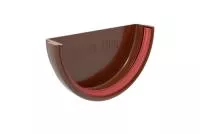 Заглушка желоба Классика 120 ПВХ Grand Line шоколадная (RAL 8017)