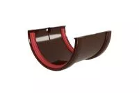 Соединитель желобов Классика 120 ПВХ Grand Line коричневый (RR 32)