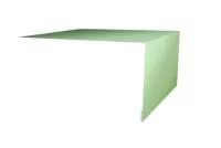 Планка околооконная простая 250х50 0,45 PE с пленкой RAL 6019 бело-зеленый